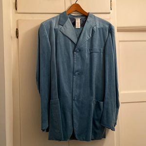 Vintage 1990’s Blue Corduroy Versace Suit